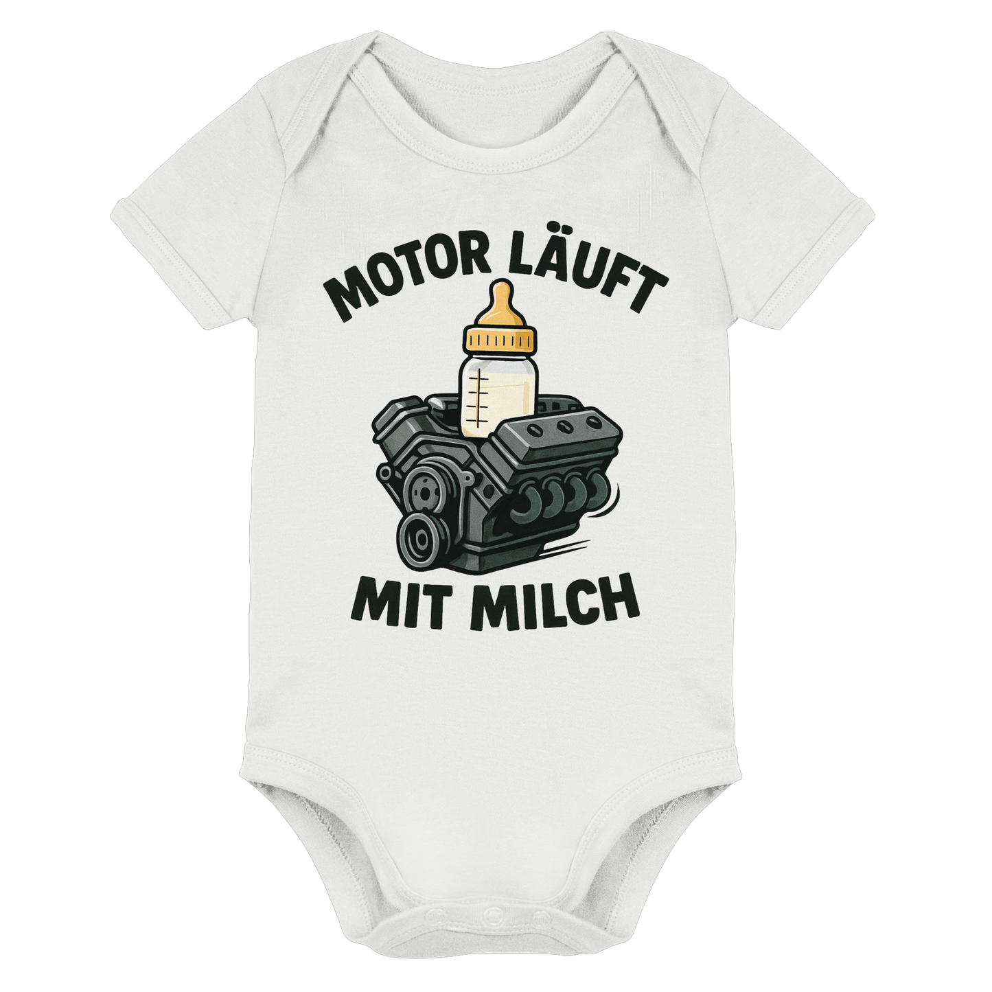 Motor läuft mit Milch / Baby Bodysuit