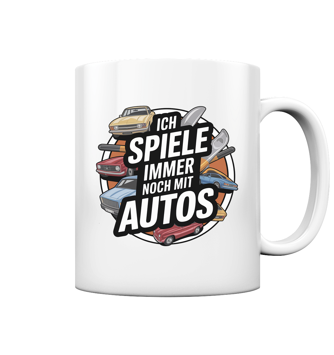 Ich spiele immer noch mit Autos - Tasse glossy