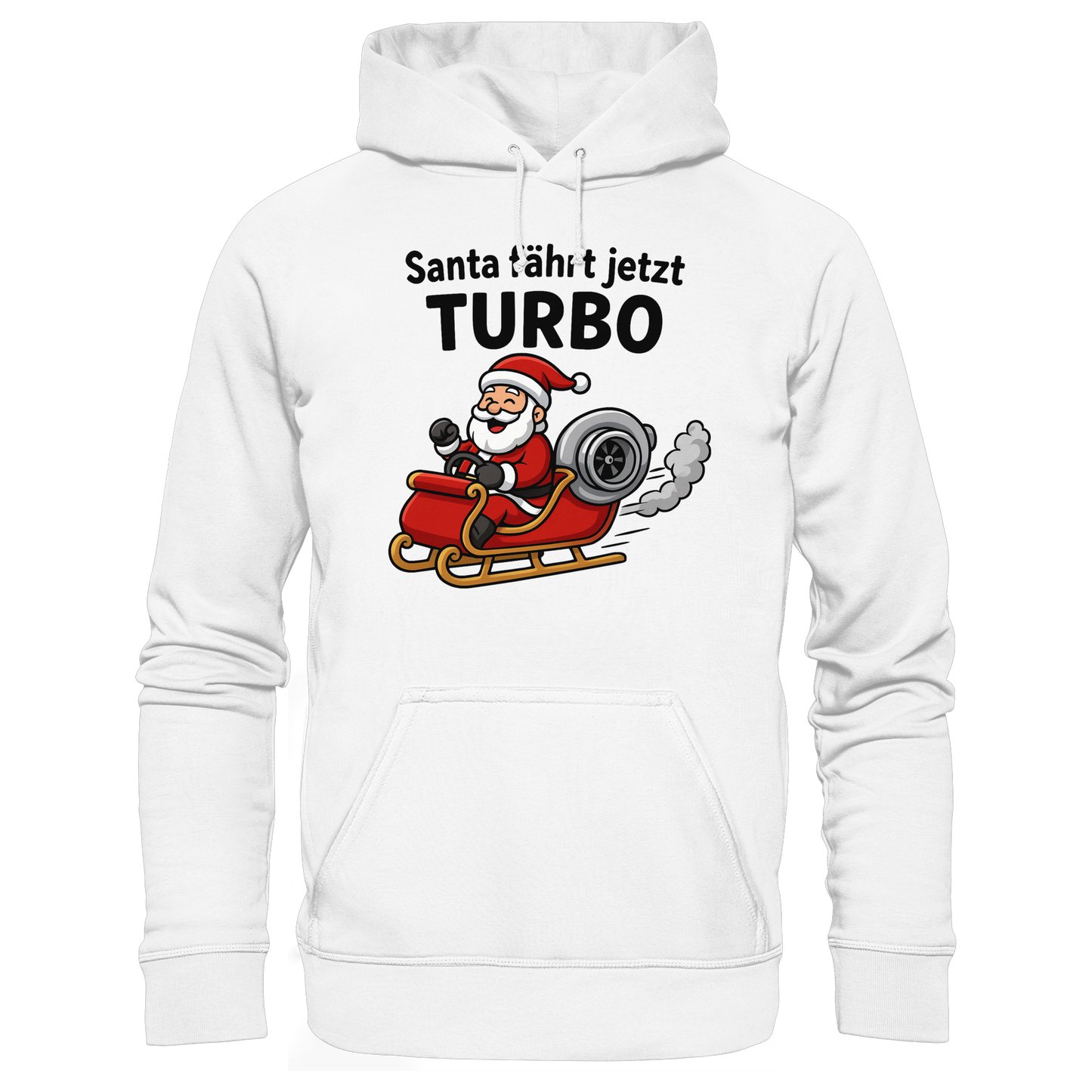 Santa fährt jetzt Turbo! / Hoodie