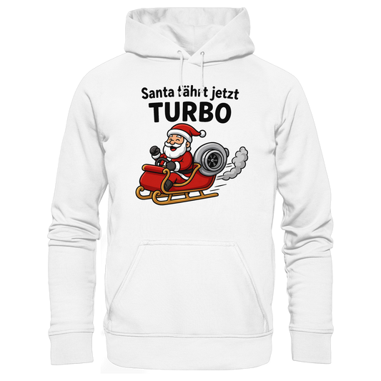 Santa fährt jetzt Turbo! / Hoodie